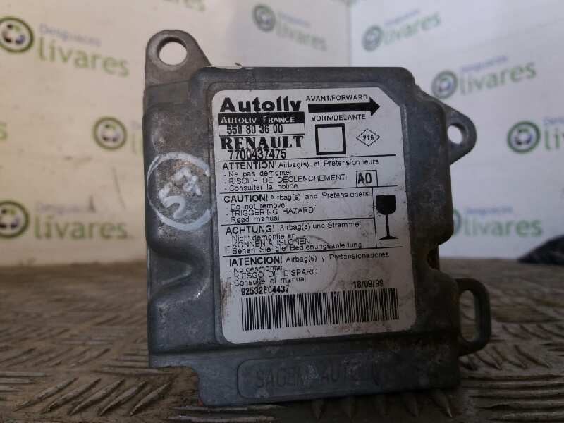 Recambio de centralita airbag para renault megane i classic (la0)    |   0.96 - 0.01 | 1996 - 2001 referencia OEM IAM 550803600 