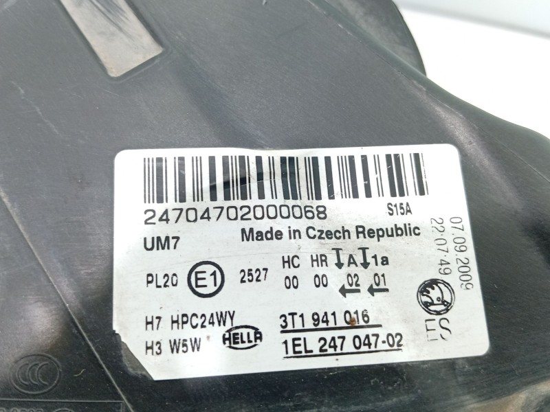Recambio de faro derecho para skoda superb ii (3t4) 2.0 tdi referencia OEM IAM 3T1941016  1EL24704702