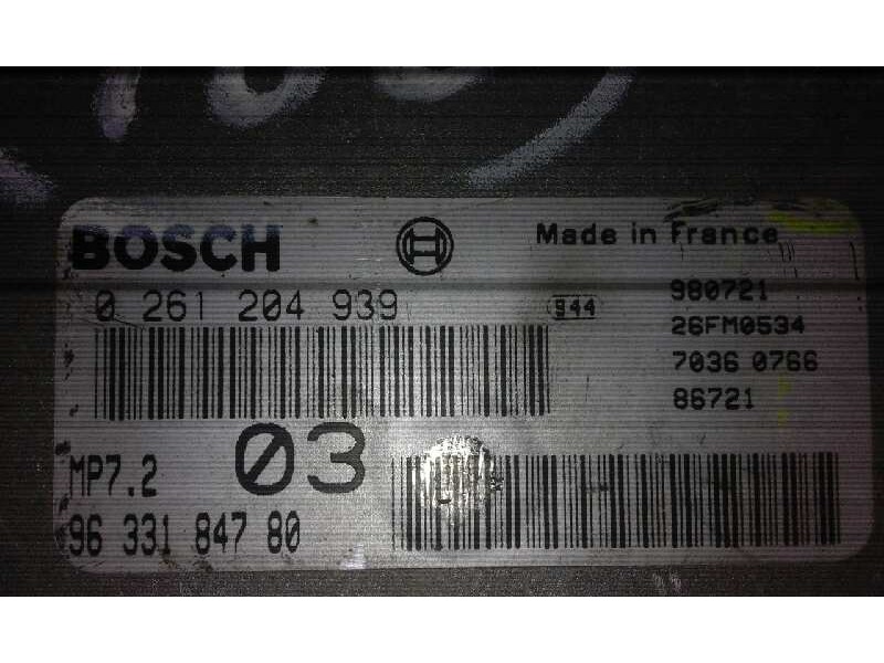 Recambio de centralita motor uce para  referencia OEM IAM 0261204939 9633184780 