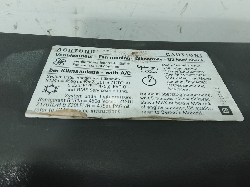 Recambio de moldura para opel zafira / zafira family b (a05) 1.9 cdti (m75) referencia OEM IAM   