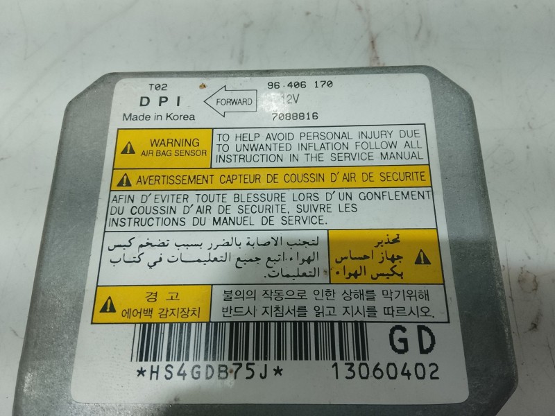 Recambio de centralita airbag para daewoo kalos sedán (klas) 1.4 referencia OEM IAM   