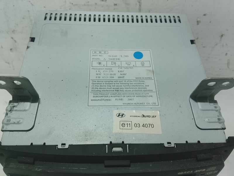 Recambio de sistema audio / radio cd para hyundai i30 (fd) 1.6 crdi referencia OEM IAM   