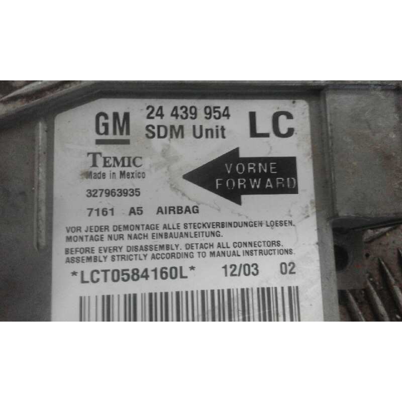 Recambio de centralita airbag para opel corsa c club   |   08.00 - 12.03 | 2000 - 2003 | 65 cv / 48 kw referencia OEM IAM 931914