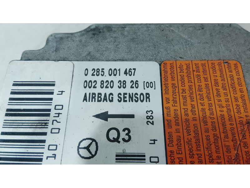 Recambio de centralita airbag para mercedes-benz vaneo (w414) furgoneta compacta referencia OEM IAM 0285001467 0028203826 