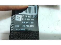 Recambio de cinturon seguridad trasero izquierdo para opel zafira tourer c (p12) 1.6 cdti (75) referencia OEM IAM 39093549   2