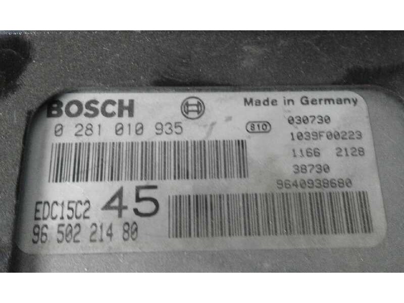 Recambio de centralita motor uce para peugeot 307 break / sw (s1)    |   ... | 0 - 2005 referencia OEM IAM 0281010935 9650221480