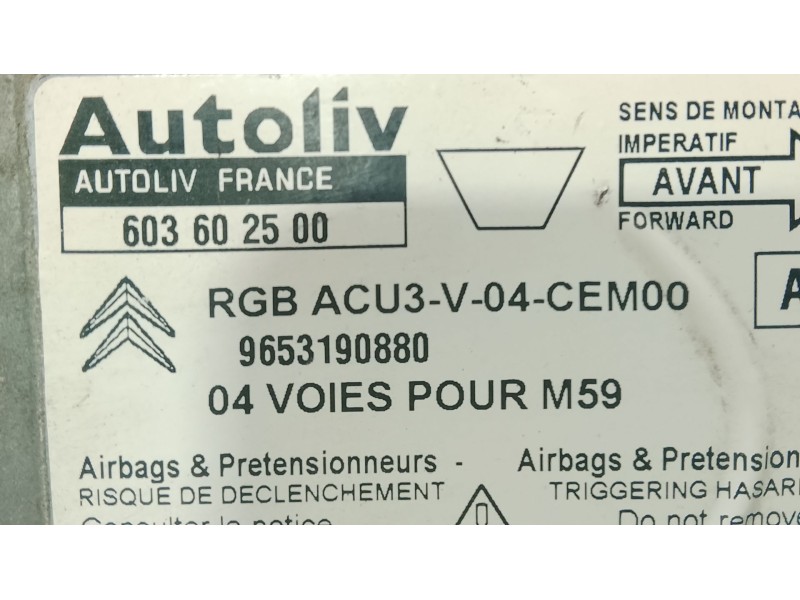 Recambio de centralita airbag para peugeot 206+ (2l_, 2m_) 1.1 referencia OEM IAM   