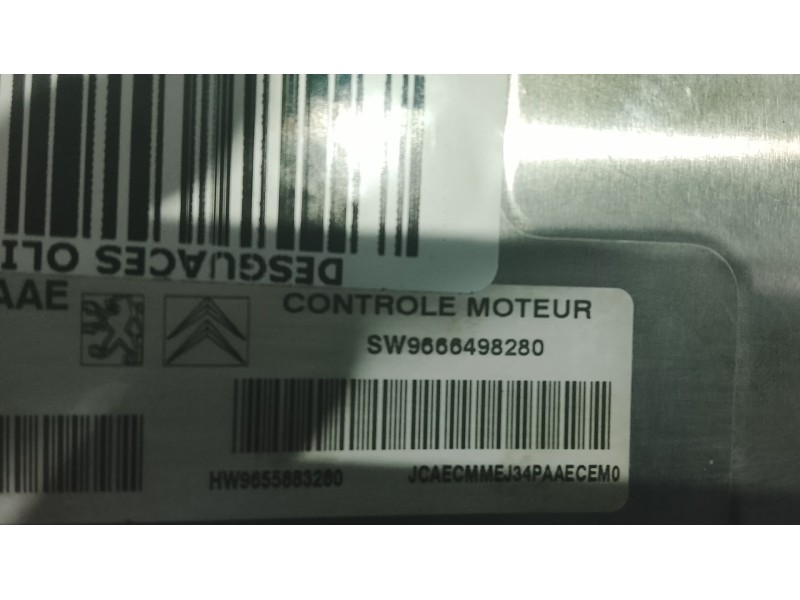 Recambio de centralita motor uce para peugeot 206+ (2l_, 2m_) 1.1 referencia OEM IAM 9666498280  J34PAAE