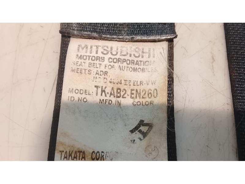 Recambio de cinturon seguridad trasero izquierdo para mitsubishi outlander (cu0w) 2.0 cat referencia OEM IAM   