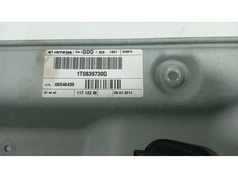 Recambio de elevalunas trasero derecho para volkswagen touran (1t3) 1.6 tdi referencia OEM IAM   