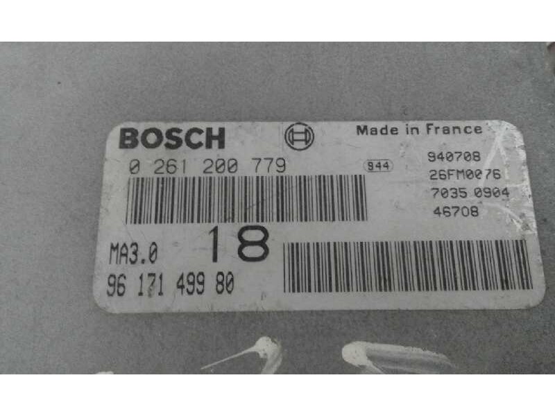 Recambio de centralita motor uce para citroen zx    |   0.91 - 0.98 | 1991 - 1998 referencia OEM IAM 0261200779 9617149980 