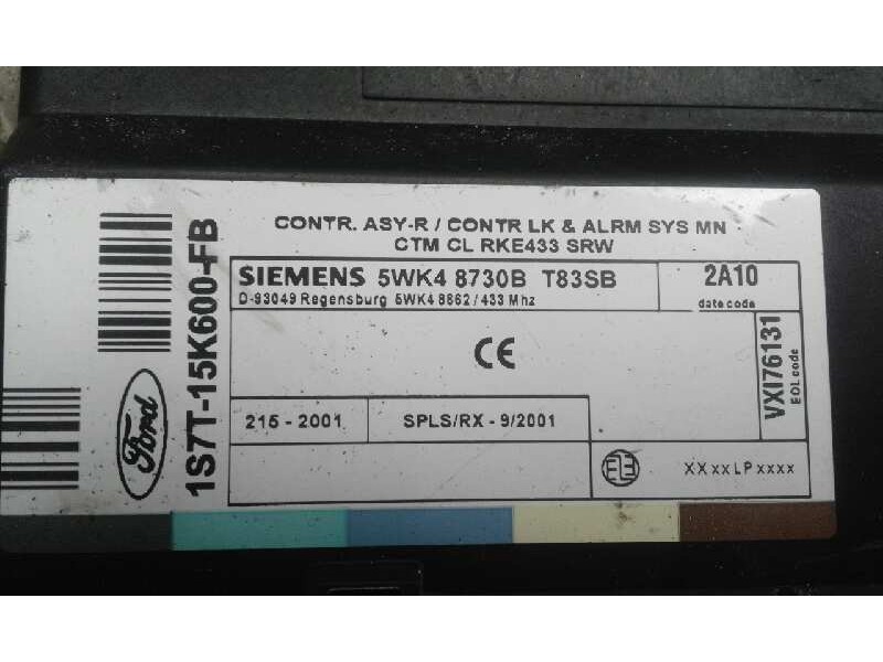 Recambio de modulo electronico para ford focus berlina (cak) ambiente   |   08.98 - 12.04 | 1998 - 2004 | 90 cv / 66 kw referenc