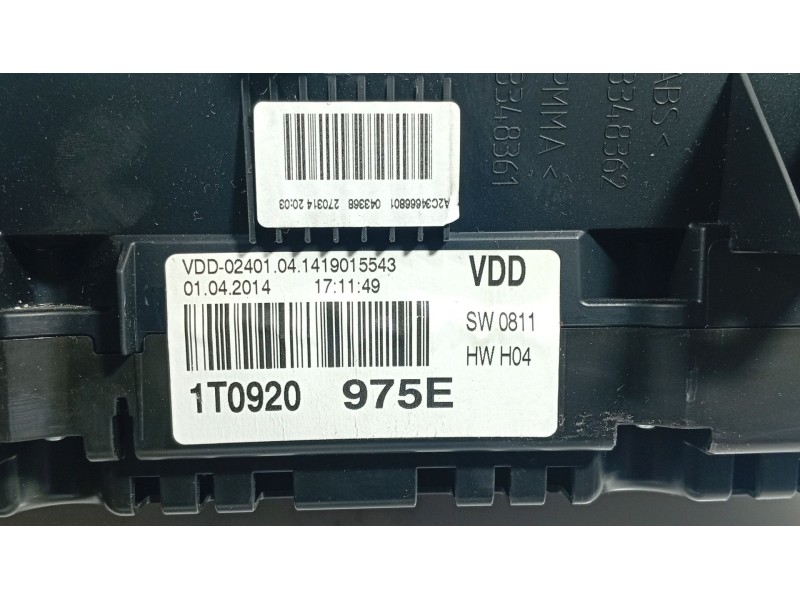 Recambio de cuadro instrumentos para volkswagen touran (1t3) 1.6 tdi referencia OEM IAM   