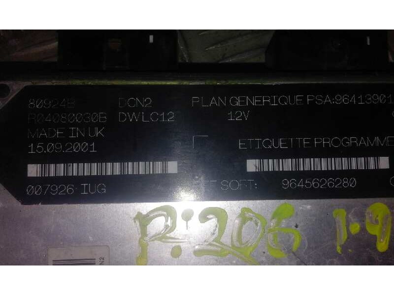 Recambio de centralita motor uce para peugeot 206 berlina x-line   |   10.02 - 12.03 | 2002 - 2003 | 69 cv / 51 kw referencia OE