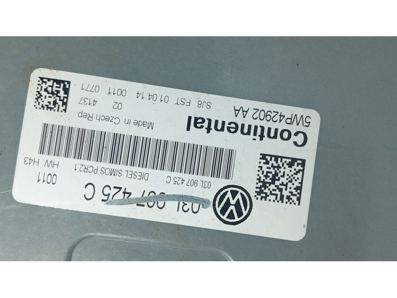 Recambio de centralita motor uce para volkswagen touran (1t3) 1.6 tdi referencia OEM IAM   