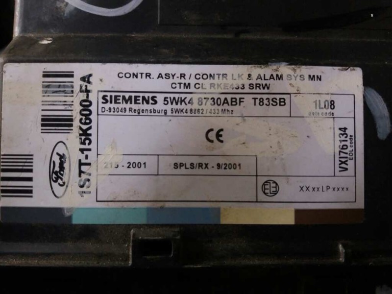 Recambio de centralita cierre para ford focus berlina (cak)    |   0.98 - 0.04 | 1998 - 2004 referencia OEM IAM 5WK48730ABF 1S7T