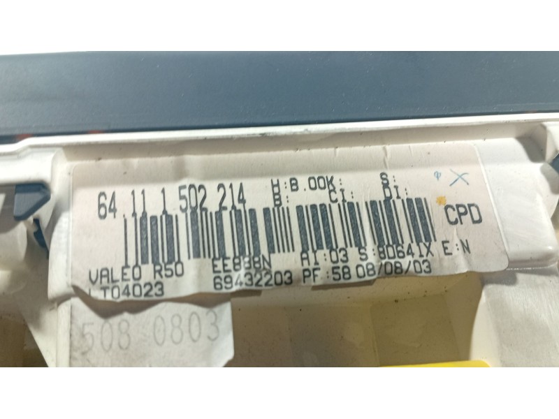 Recambio de mando calefaccion / aire acondicionado para mini mini (r50, r53) one referencia OEM IAM   