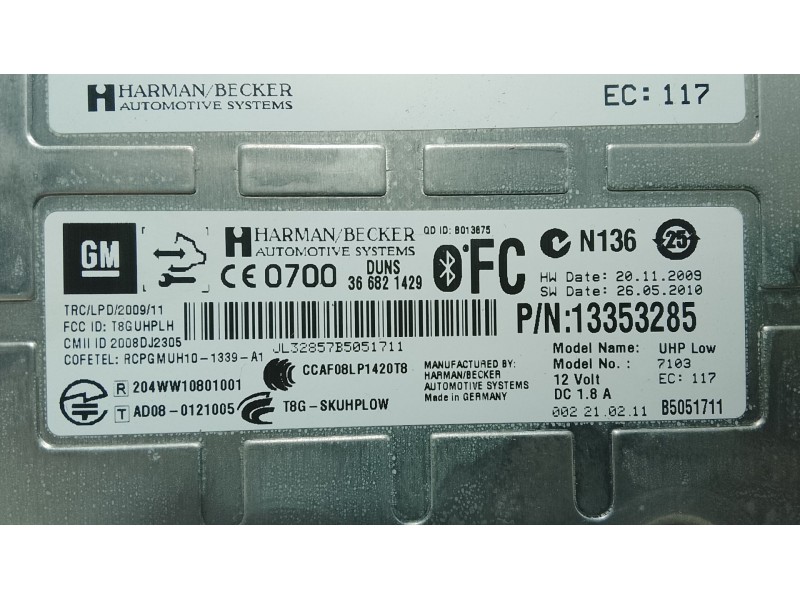 Recambio de modulo electronico para opel meriva b monospace (s10) 1.7 cdti (75) referencia OEM IAM   