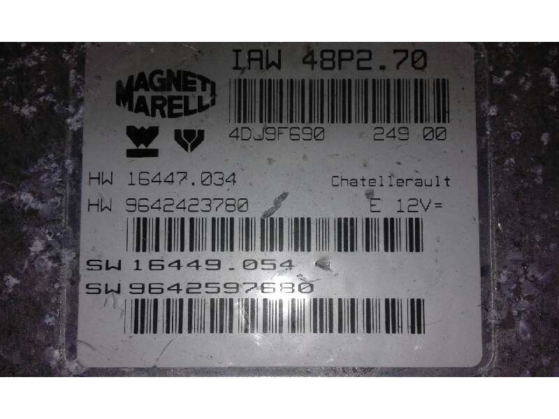 Recambio de centralita motor uce para peugeot 206 berlina look   |   10.04 - 12.05 | 2004 - 2005 | 60 cv / 44 kw referencia OEM 