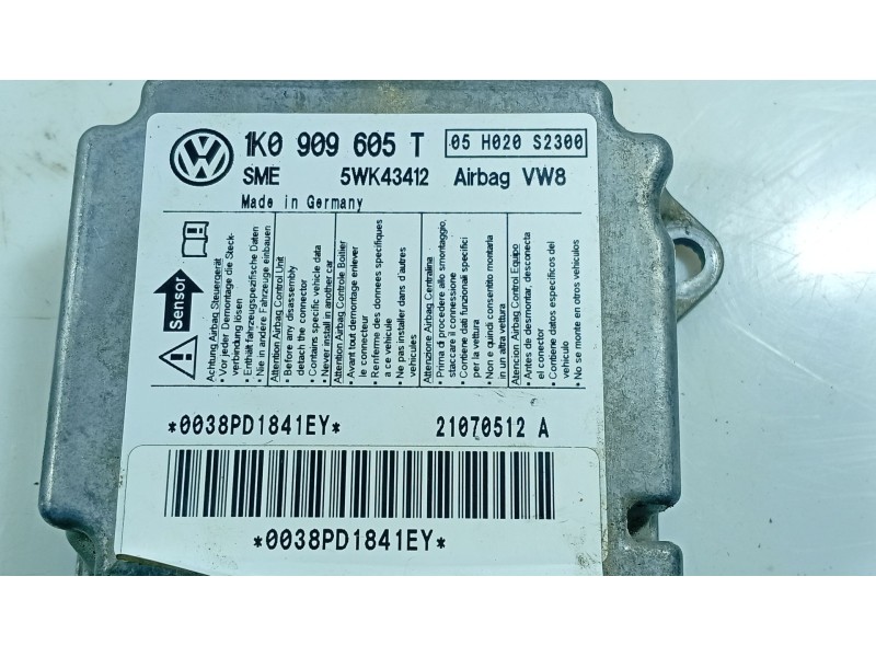 Recambio de centralita airbag para volkswagen golf v (1k1) 1.6 referencia OEM IAM   