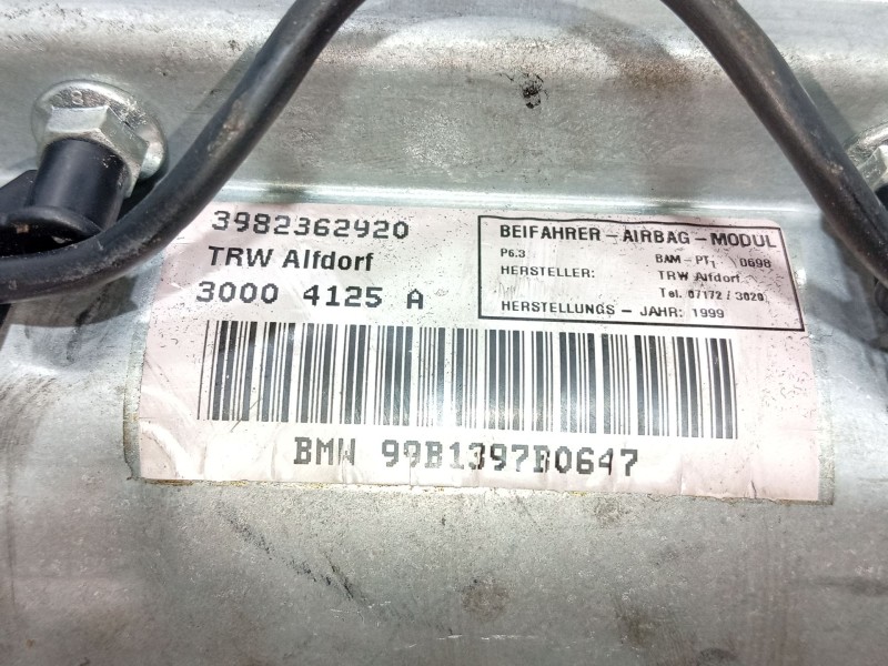 Recambio de airbag delantero derecho para bmw 7 (e38) 730 d referencia OEM IAM 72128236292  