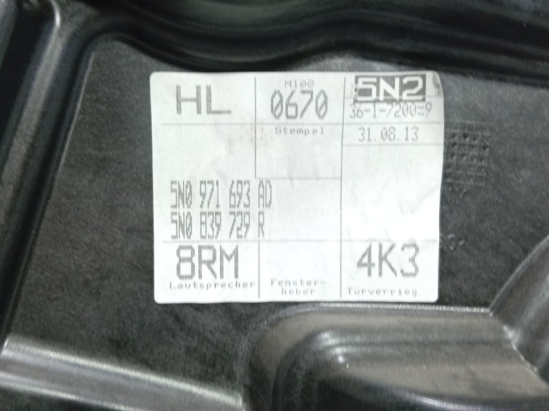 Recambio de elevalunas trasero izquierdo para volkswagen tiguan (5n_) 2.0 tdi referencia OEM IAM   