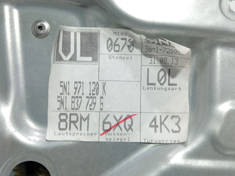 Recambio de elevalunas delantero izquierdo para volkswagen tiguan (5n_) 2.0 tdi referencia OEM IAM   