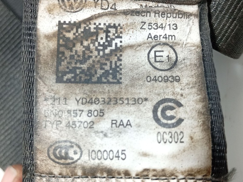 Recambio de cinturon seguridad trasero izquierdo para volkswagen tiguan (5n_) 2.0 tdi referencia OEM IAM   