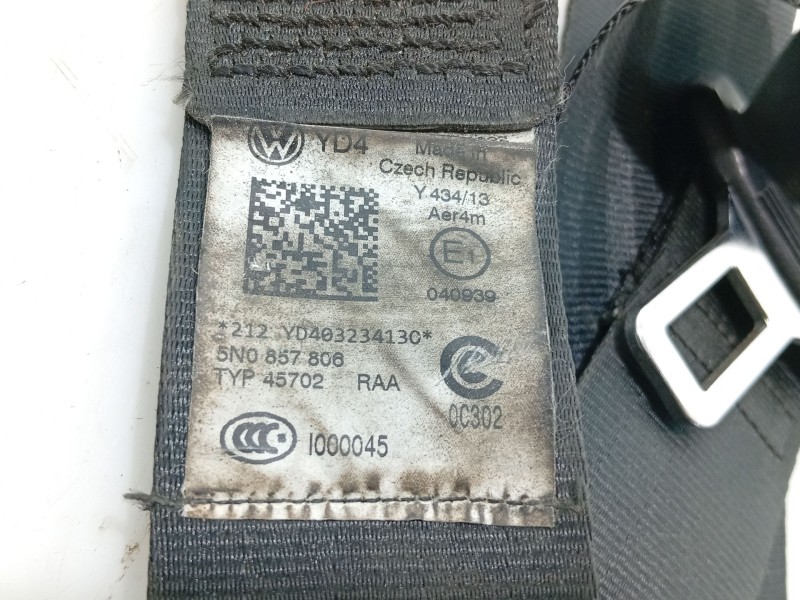 Recambio de cinturon seguridad trasero derecho para volkswagen tiguan (5n_) 2.0 tdi referencia OEM IAM   