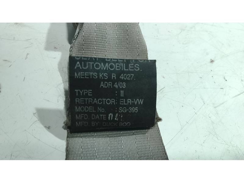 Recambio de cinturon seguridad trasero izquierdo para kia carnival ii (gq) 2.9 crdi referencia OEM IAM   