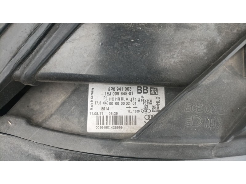 Recambio de faro izquierdo para audi a3 (8p1) 1.9 tdi referencia OEM IAM   
