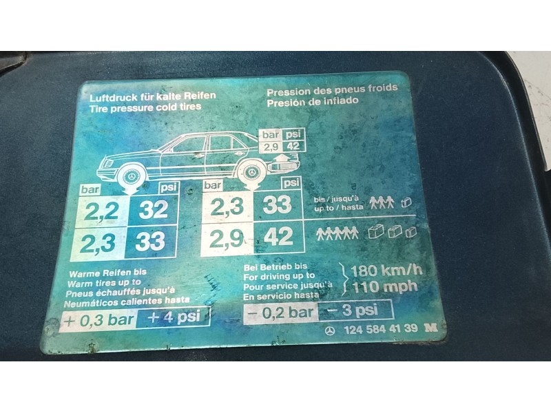 Recambio de tapa combustible para mercedes-benz 124 sedán (w124) 300 e (124.030) referencia OEM IAM   