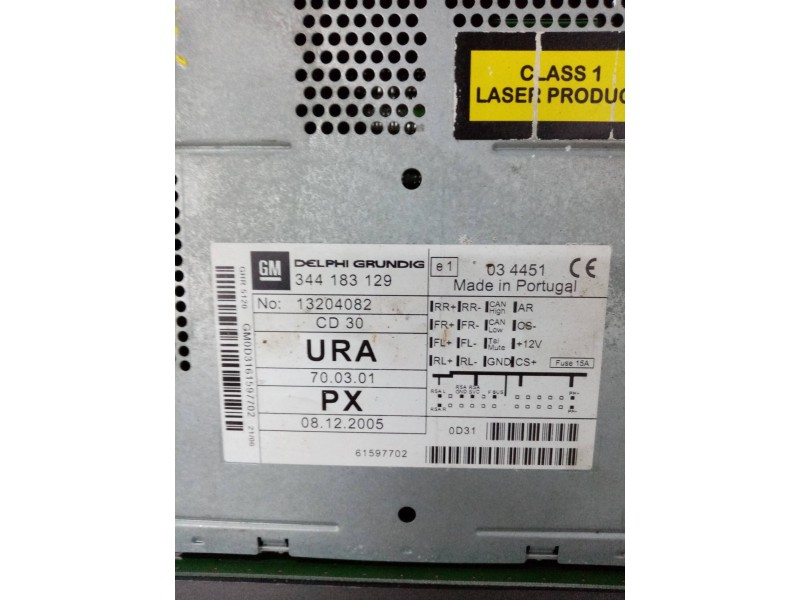 Recambio de sistema audio / radio cd para  referencia OEM IAM 0344183129  