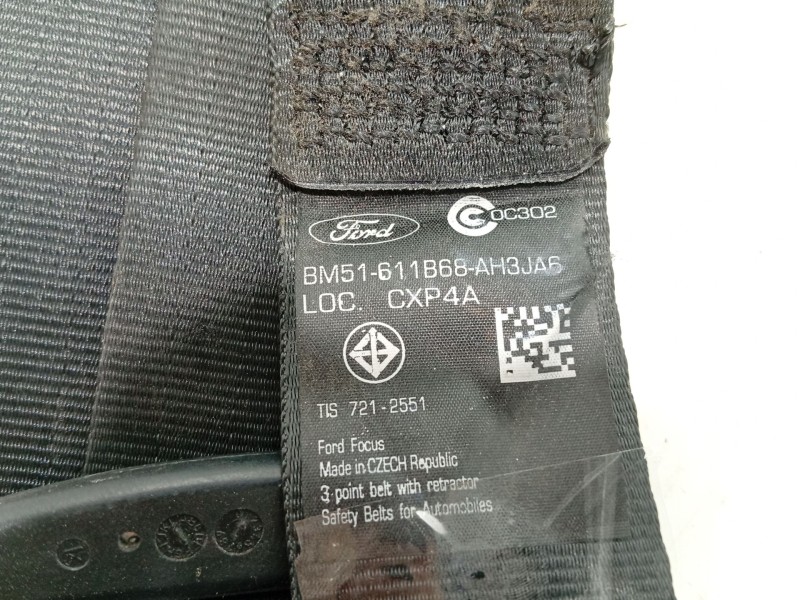 Recambio de cinturon seguridad trasero izquierdo para ford focus iii 1.5 tdci referencia OEM IAM   