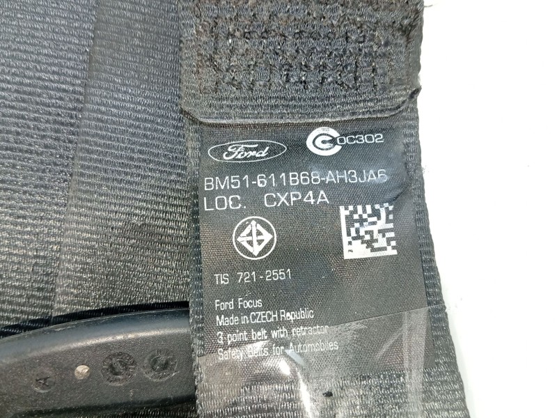 Recambio de cinturon seguridad trasero izquierdo para ford focus iii 1.5 tdci referencia OEM IAM   