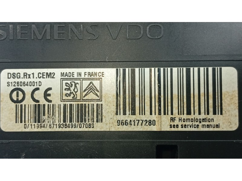Recambio de modulo electronico para peugeot 407 (6d_) 1.6 hdi 110 (6d9hzc, 6d9hyc) referencia OEM IAM   