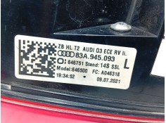 Recambio de piloto trasero izquierdo interior para audi q3 sportback (f3n) 35 tdi referencia OEM IAM    2
