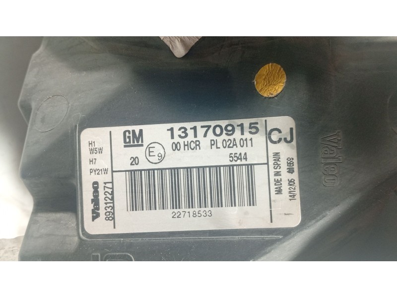 Recambio de faro izquierdo para opel vectra c gts (z02) 1.9 cdti (f68) referencia OEM IAM   