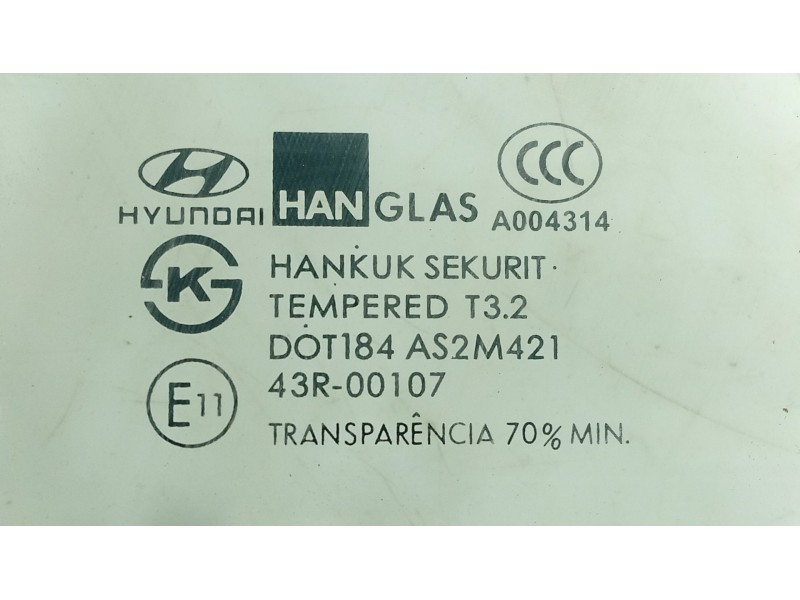 Recambio de luna delantera derecha para hyundai getz (tb) 1.1 referencia OEM IAM 824201C000  