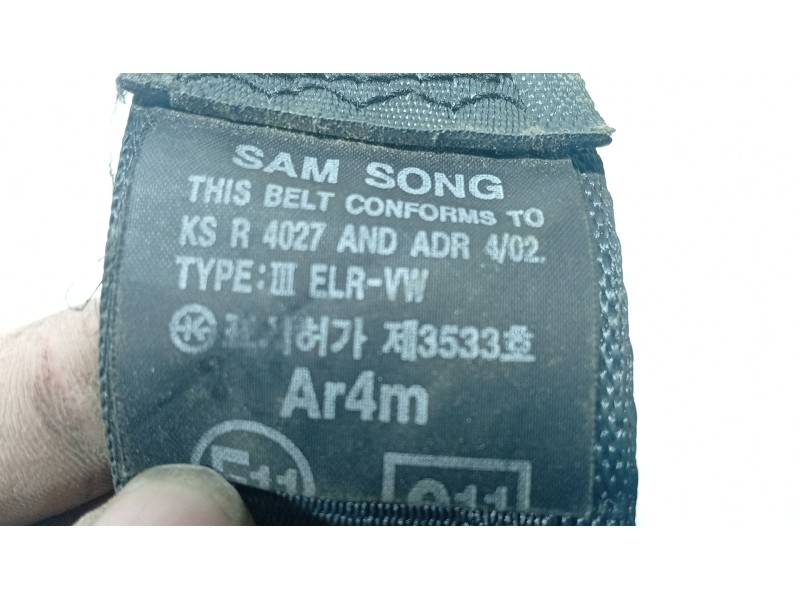 Recambio de cinturon seguridad trasero derecho para hyundai getz (tb) 1.1 referencia OEM IAM 898201C000LT  