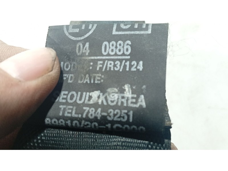 Recambio de cinturon seguridad trasero derecho para hyundai getz (tb) 1.1 referencia OEM IAM 898201C000LT  