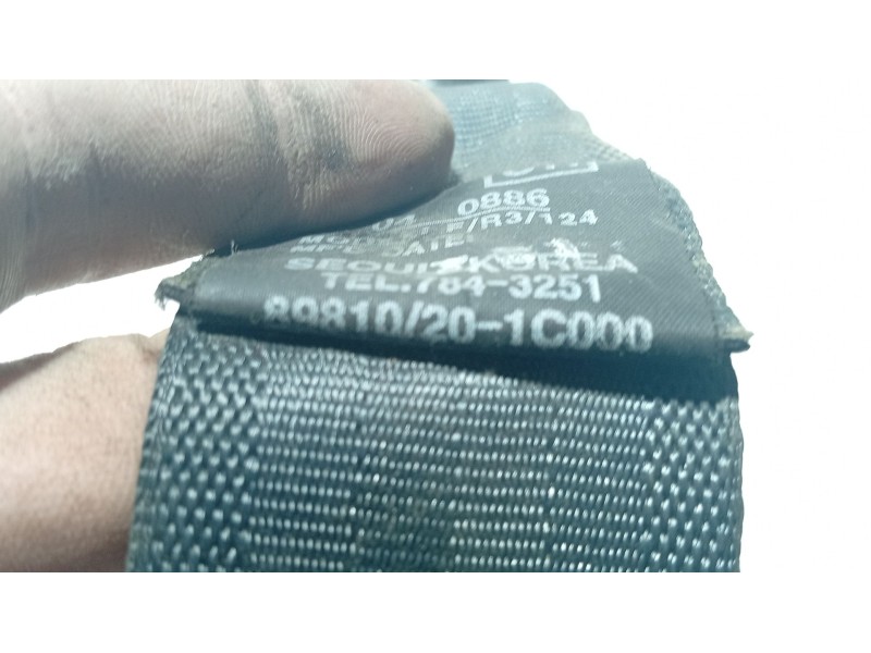 Recambio de cinturon seguridad trasero derecho para hyundai getz (tb) 1.1 referencia OEM IAM 898201C000LT  