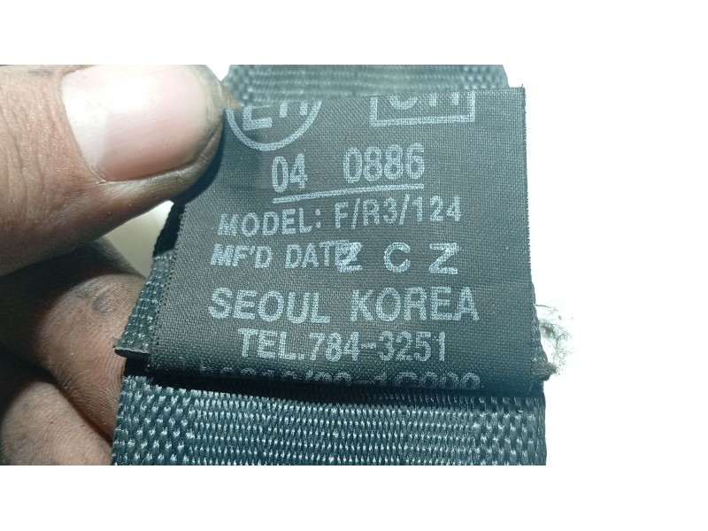 Recambio de cinturon seguridad trasero izquierdo para hyundai getz (tb) 1.1 referencia OEM IAM 898101C000LT  