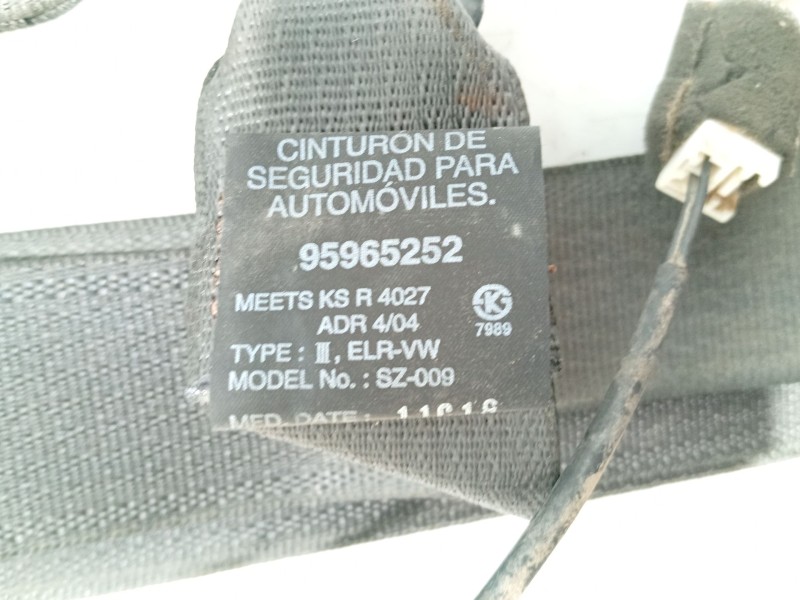Recambio de cinturon seguridad trasero central para chevrolet spark 1.2 cat referencia OEM IAM   