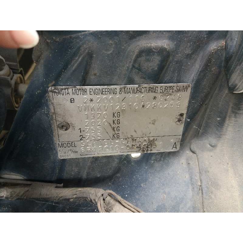 toyota yaris (ncp1/nlp1/scp1) 1.0 cat   |   0.99 - 0.05 | 1999 - 2005 | 65 cv / 48 kw del año 1999