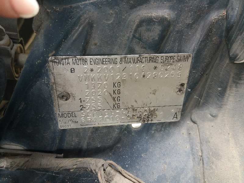 toyota yaris (ncp1/nlp1/scp1) 1.0 cat   |   0.99 - 0.05 | 1999 - 2005 | 65 cv / 48 kw del año 1999