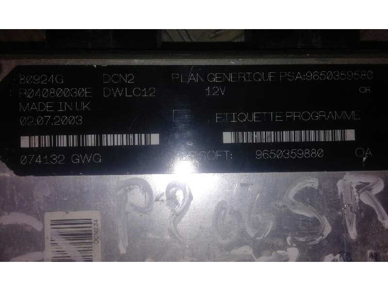 Recambio de centralita motor uce para peugeot 206 berlina xr   |   06.98 - 12.02 | 1998 - 2002 | 69 cv / 51 kw referencia OEM IA