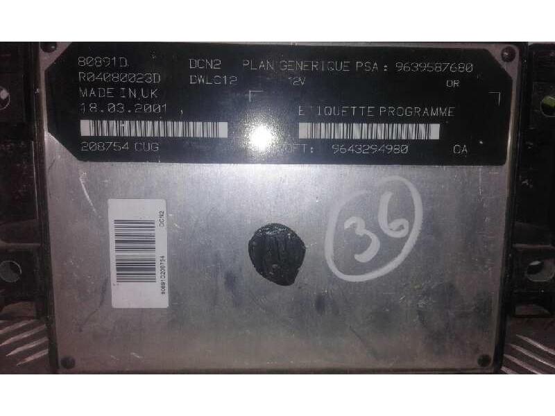 Recambio de centralita motor uce para citroen xsara berlina    |   0.97 - 0.05 | 1997 - 2005 referencia OEM IAM 9643294980  