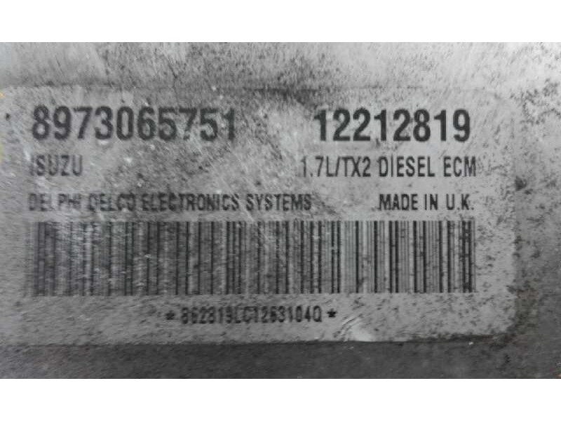 Recambio de centralita motor uce para opel astra g berlina club   |   12.99 - 12.03 | 1999 - 2003 | 75 cv / 55 kw referencia OEM