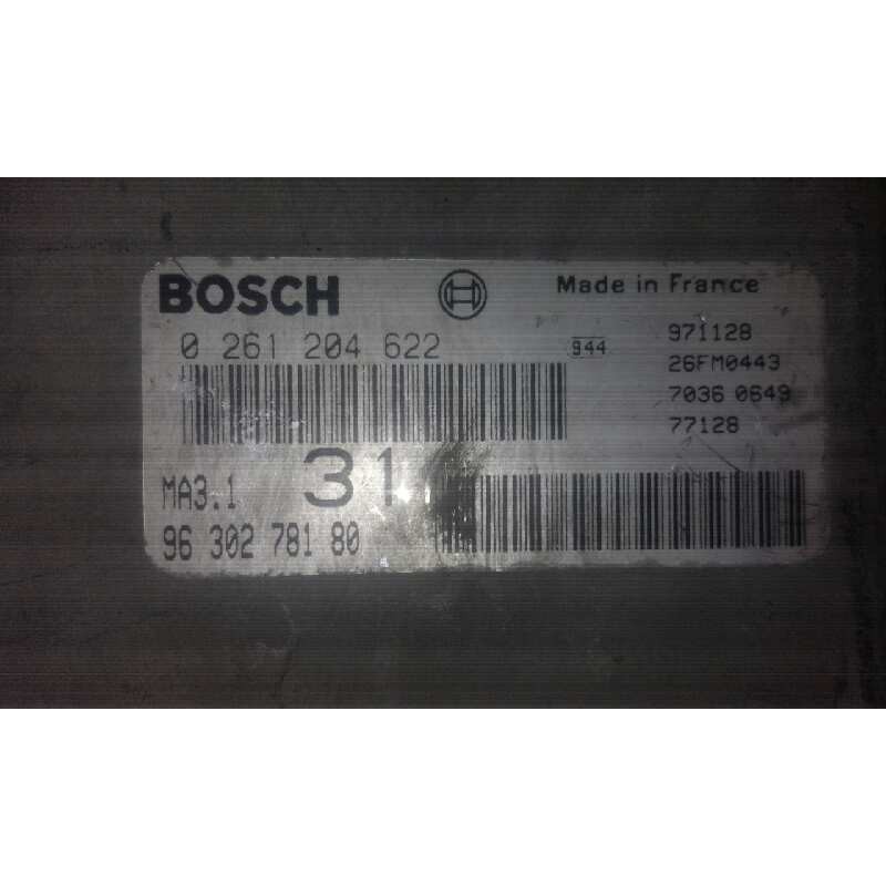 Recambio de centralita motor uce para citroen saxo    |   0.99 - 0.03 | 1999 - 2003 referencia OEM IAM 0261204622 9630278180 